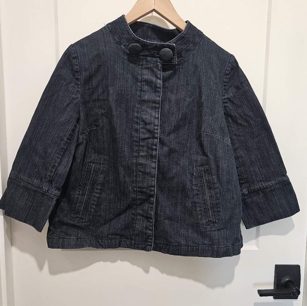 Denim blue Preppy Minimalist Avant Garde blazer coat